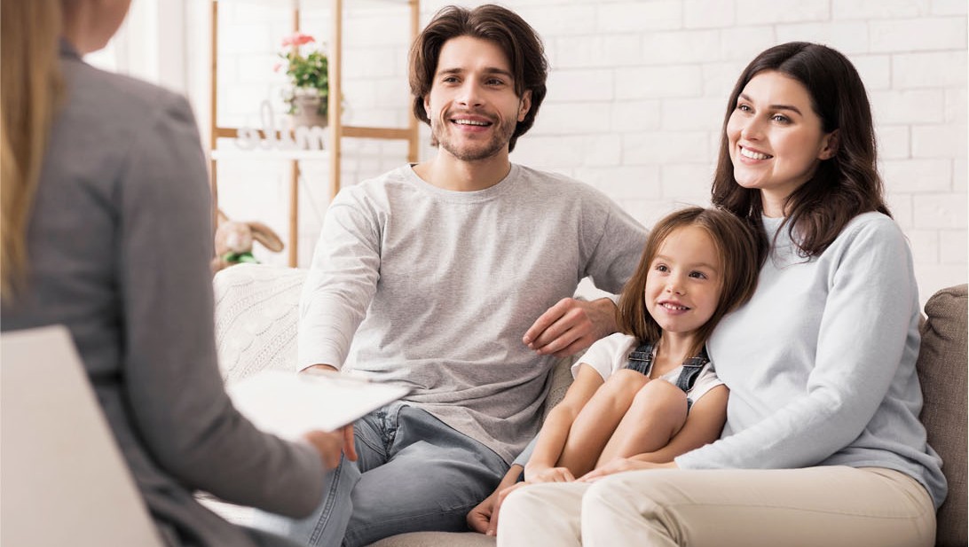 Family talking with a medical professional